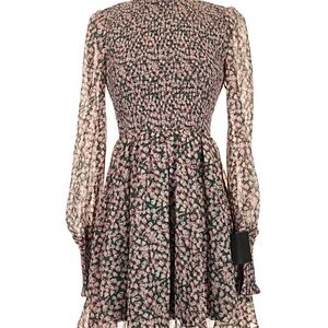 Lulus Floral Pink and Green Women's Dress